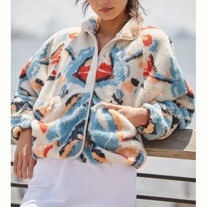 Free people hit the slopes fleece jacket